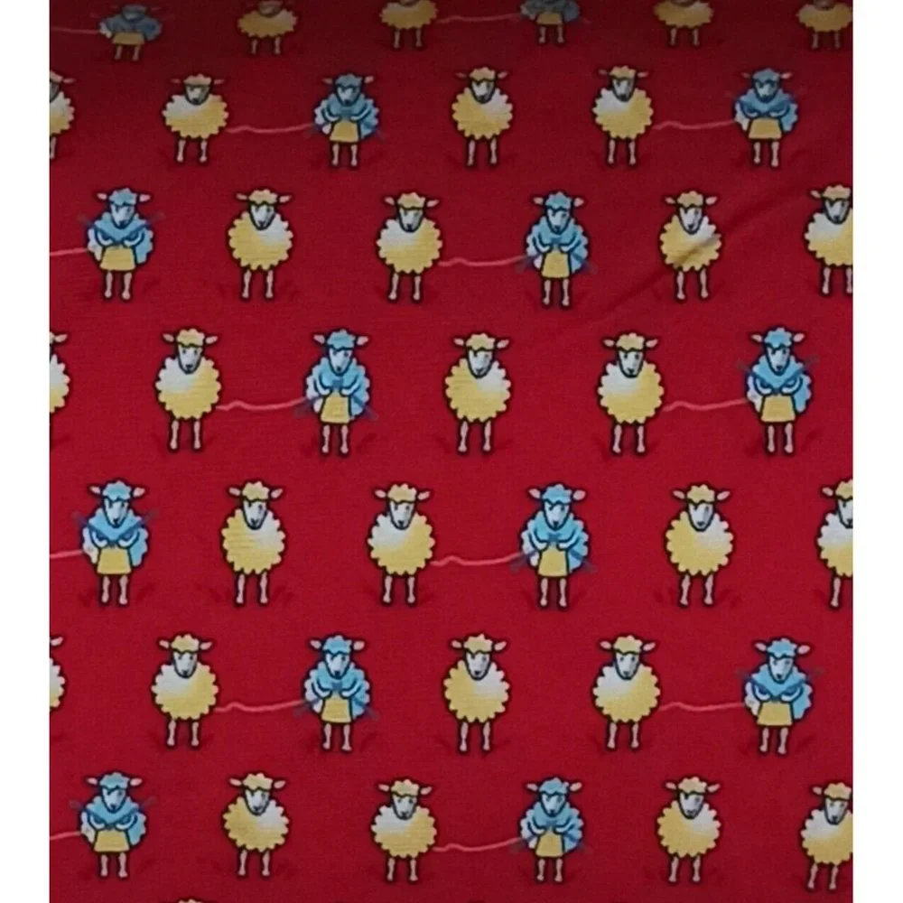 🆕BROOKS BROTHERS 346 Red sheep Silk Tie USA 58